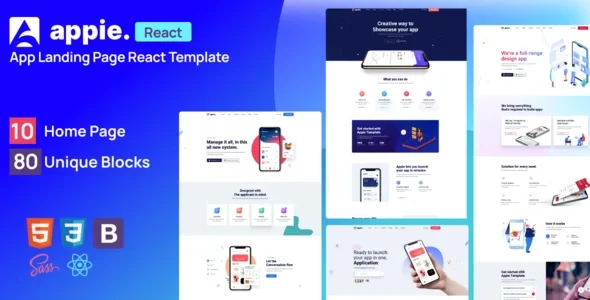 Appie v1.0 – React App Landing Page Source Code