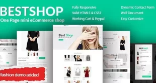 Bestshop - One Page Mini eCommerce Shop Templates