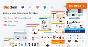 Bigdeal - React Next Js Ecommerce Graphql | Html Template Bundle