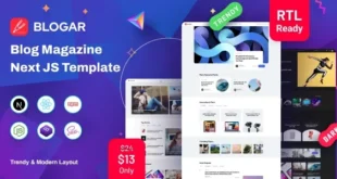 Blogar - React Nextjs Blog and React Magazine Template