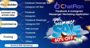 ChatPion v7.2.9 Nulled Facebook Chatbot, eCommerce & Social Media Management Tool (SaaS) Script