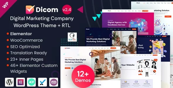 Dicom - IT Startup & SEO Marketing Services WordPress Theme