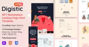 Digistic - NFT Marketplace Landing Page Html Template