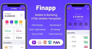 Finapp v2.2 – Wallet & Banking HTML Mobile Template Free