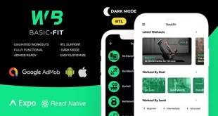 FitBasic - Complete React Native Fitness App + Multi-Language + RTL Support