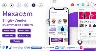 Hexacom single vendor eCommerce App with Website, Admin Panel and Delivery boy app