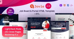 Jovie v1.4 – Job Board & Portal HTML Template Free