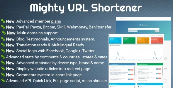 Mighty URL Shortener | Short URL Script