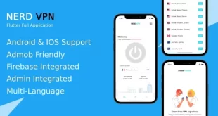 Nerd VPN : Flutter VPN Full Application with IAP, Integrated with Backend and Admin Panel
