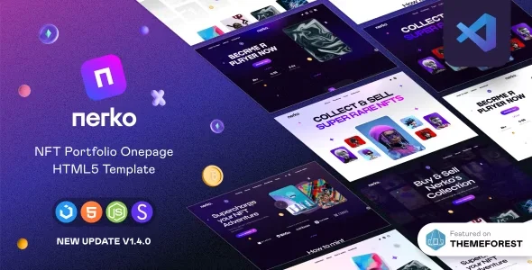 Nerko - NFT Portfolio Onepage Template