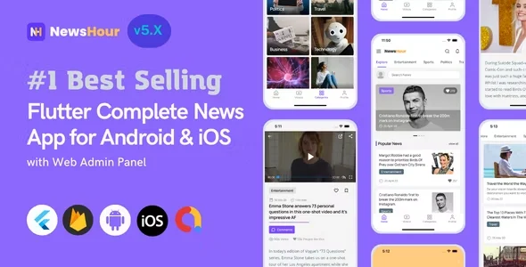 News Hour - Flutter News App for Android & iOS with Admin Panel