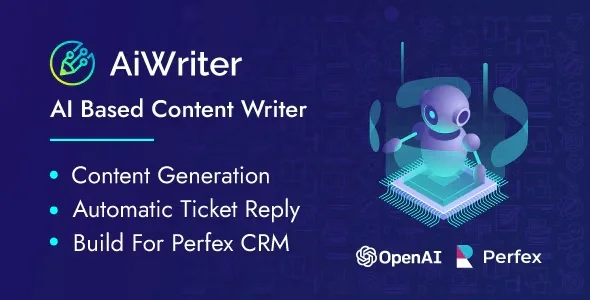 Perfex AiWriter - Content Generator And Automatic Ticket Reply Module