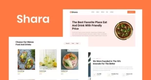 Shara - Food & Drink Landing Page Template