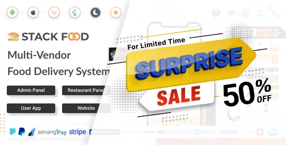 StackFood Multi Restaurant - Food Delivery App with Laravel Admin and Restaurant Panel