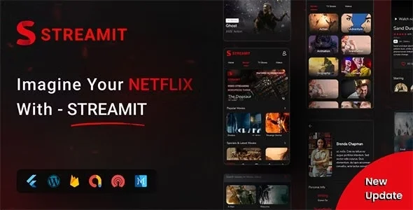 Streamit - Movie, TV Show, Video Streaming Flutter App With WordPress Backend