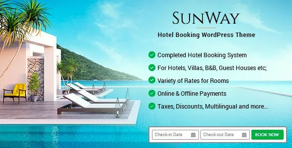 Sunway v4.2 – Hotel Booking WordPress Theme Free