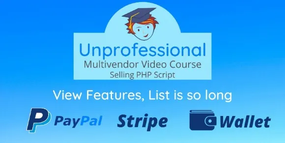 Unprofessional v1.0 – Multivendor Video Course Script Free