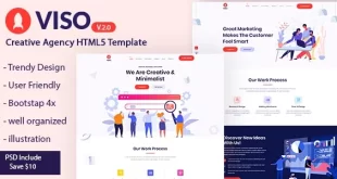VISO - Creative Agency Portfolio Landing Page Template