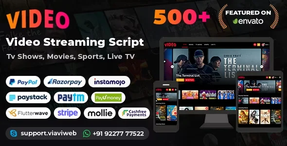 Video Streaming Portal (TV Shows, Movies, Sports, Videos Streaming, Live TV)