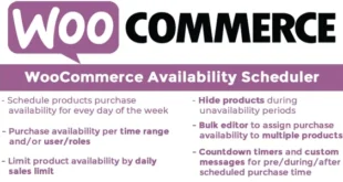 WooCommerce Availability Scheduler