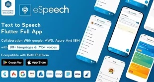 eSpeech - Text to Speech Flutter Full App