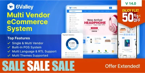 6valley Multi-Vendor E-commerce - Complete eCommerce Mobile App, Web, Seller and Admin Panel