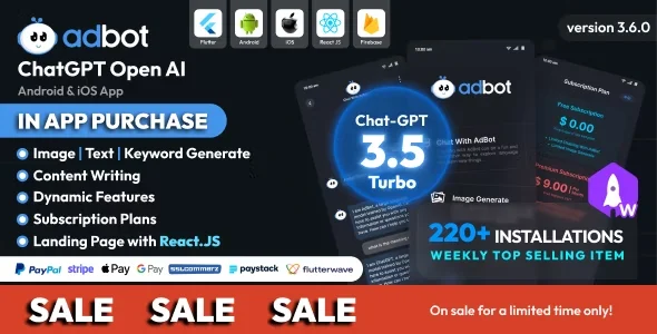 AdBot - ChatGPT Open AI Android and iOS App