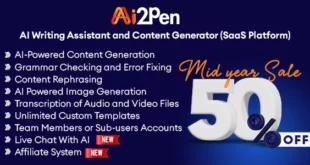 Ai2Pen – AI Writing Assistant and Content Generator (SaaS Platform)