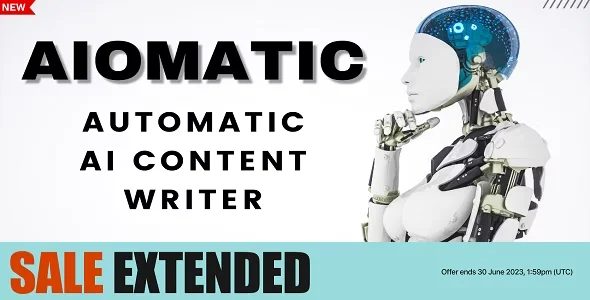 Aiomatic - Automatic AI Content Writer & Editor, GPT-3 & GPT-4, ChatGPT ChatBot & AI Toolkit