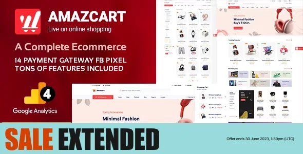 AmazCart - Laravel Ecommerce System CMS