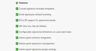 Email Signatures Plugin v1.0 for v34 by AltumCode Addon