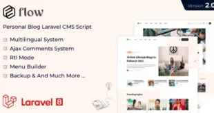 Flow - Laravel Personal Multilingual Blog Script