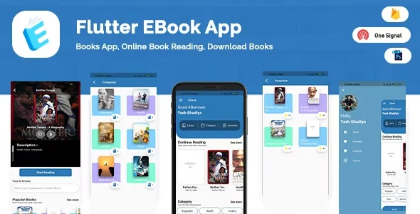 Flutter App - Ebook With Admin Panel (Online eBook Reading, Download eBooks,Books App) Flutter2.0