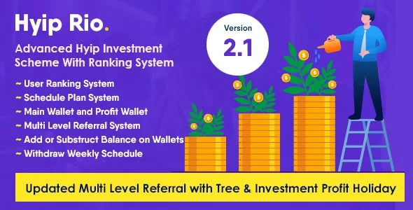 Hyip Rio - Advanced Hyip Investment Scheme With Ranking System