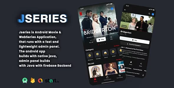 Jseries - Movie & Web Series With Firebase backend - Netflix Clone