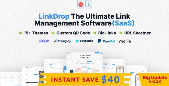 Linkdrop - SaaS Link Management Tool