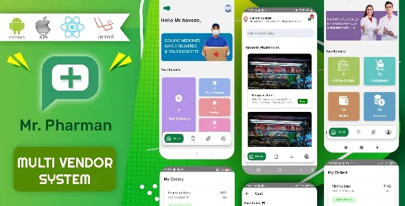 Mr.Pharman - React native multi vendor | pharmacy complete solution