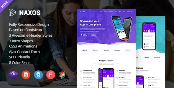 Naxos - App Landing Page Template