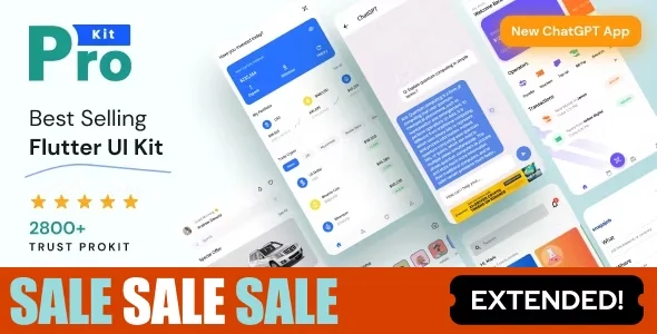 ProKit Flutter - Best Selling Flutter UI Kit with Chat GPT App