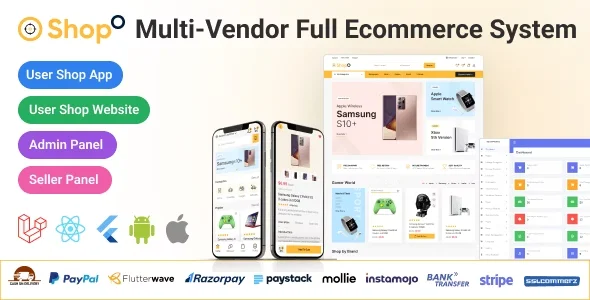 Shopo eCommerce - Multivendor eCommerce Flutter App with Admin Panel & Website