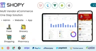 Shopy - Multivendor eCommerce, Food, Grocery, Pharmacy Delivery Flutter App + Admin & Website