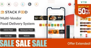 StackFood Multi Restaurant - Food Delivery App with Laravel Admin and Restaurant Panel