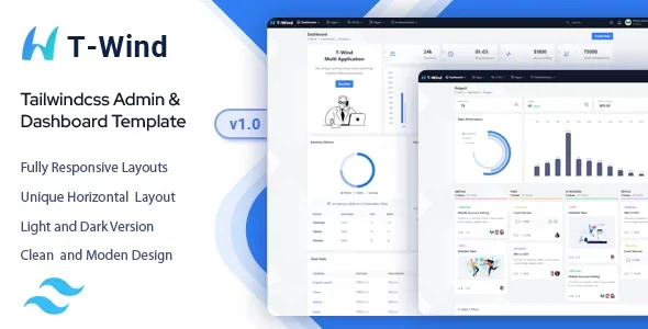 T-Wind - Tailwind CSS Admin Dashboard Template