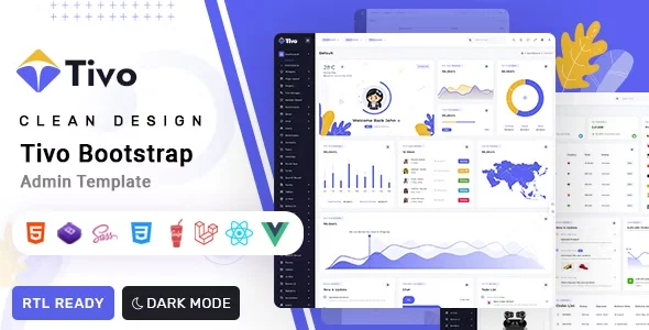 Tivo - React, Vue Js, Laravel & HTML Admin Dashboard Template