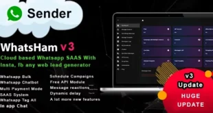 WhatsHam - Cloud based WhatsApp SASS System with Lead Generator