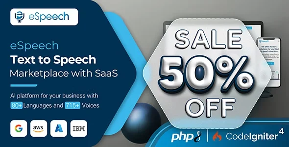 eSpeech - Text to Speech Marketplace with SaaS