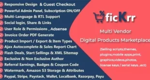 ficKrr - Multivendor Digital Marketplace With Subscription