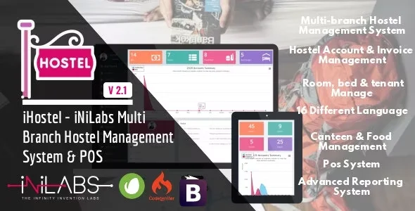 iHostel - iNiLabs Multi Branch Hostel Management System & POS