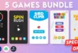 BUNDLE 5 GAMES | Admob + GDPR + Unity