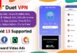 Duet Pro VPN App | Secure VPN App & Fast VPN | Subscription | StartApp Ads | Facebook & Admob Ads